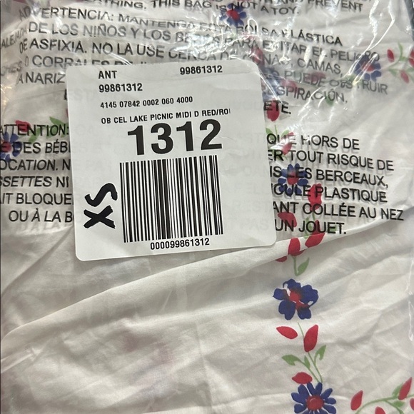 NWT! Anthropologie Celandine Plunge-Neck Drop-Waist Cotton Midi Dress Size XS ⚫️ - Picture 4 of 4